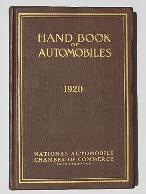 Hand Book [Handbook] of Automobiles, 1920