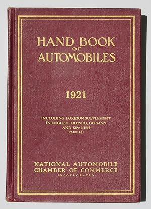 Hand Book [Handbook] of Automobiles, 1921