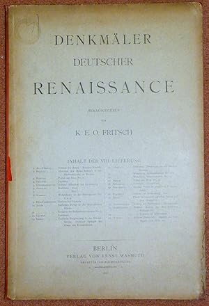 Denkmaler Deutscher Renaissance. VIII Lieferung