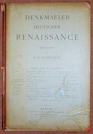 Denkmaler Deutscher Renaissance. XII Lieferung