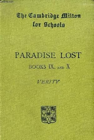 Seller image for PARADISE LOST, BOOKS IX AND X for sale by Le-Livre