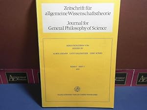 Zeitschrift für allgemeine Wissenschaftstheorie. Journal for General Philosophy of Science. Band ...