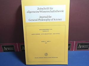 Bild des Verkufers fr Zeitschrift fr allgemeine Wissenschaftstheorie. Journal for General Philosophy of Science. Band IV, Heft 2, 1973 zum Verkauf von Antiquariat Deinbacher