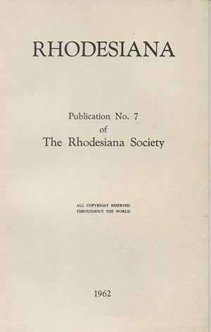 Imagen del vendedor de Rhodesiana a la venta por C P Books Limited