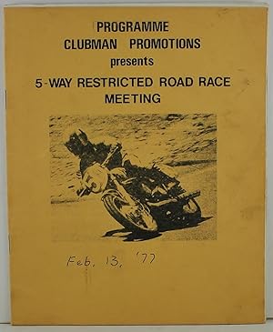 5-Way Restricted Road Race Meeting Programme Amaroo Park Sunday 13th February 1977