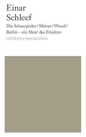 Seller image for Die Schauspieler / Mtter / Wezel / Berlin - ein Meer des Friedens for sale by BuchWeltWeit Ludwig Meier e.K.