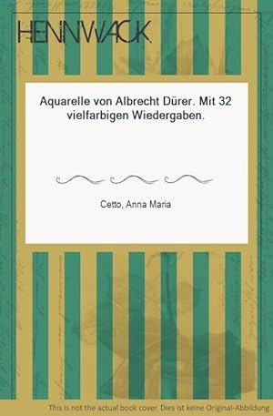 Bild des Verkufers fr Aquarelle von Albrecht Drer. Mit 32 vielfarbigen Wiedergaben. zum Verkauf von HENNWACK - Berlins grtes Antiquariat