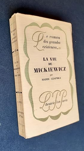 Image du vendeur pour La vie de Mickiewicz - mis en vente par Le Livre  Venir