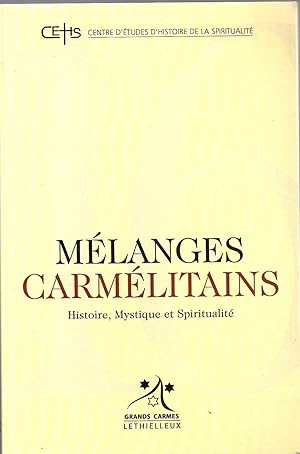 Les commentaires de la règle carmélitaine du XIIIe siècle à Vatican II. Mélanges carmélitains 16.