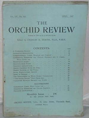 The Orchid Review: Vol. LV. No. 646-653, 1947