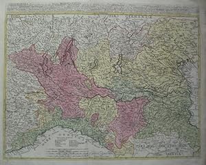 Immagine del venditore per Longobardia Divisa in status suos, qui sunt: Ducatus Mediolanensis . Ex Relationeibus et Observationibus Geographicis Magini, Canteli et Tillemontii Collecta. venduto da Antiquariat Rainer Schlicht