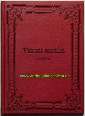 Bild des Verkufers fr Videant consules! Ein Mahnwort an Frsten und Vlker. zum Verkauf von Antiquariat Rainer Schlicht