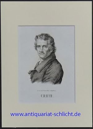 Bild des Verkufers fr Brustbild en face. Bezeichnung unterhalb der Darstellung: C. Rauch. zum Verkauf von Antiquariat Rainer Schlicht