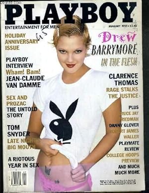 PLAYBOY - VOLUME 42 - N1 - JANUARY 1995 - DREW BARRYMORE IN THE FLESH - holiday anniversary issue,...