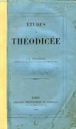 Bild des Verkufers fr ETUDES DE THEODICEE zum Verkauf von Le-Livre