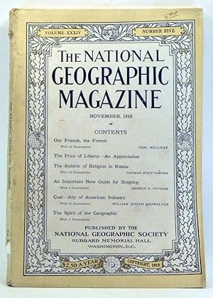 Image du vendeur pour The National Geographic Magazine, Volume 34, Number 5 (November 1918) mis en vente par Cat's Cradle Books