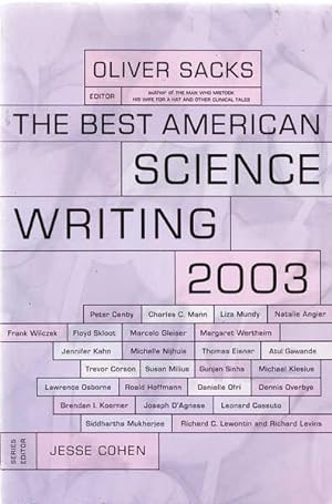 Immagine del venditore per The Best American Science Writing 2003 venduto da Goulds Book Arcade, Sydney
