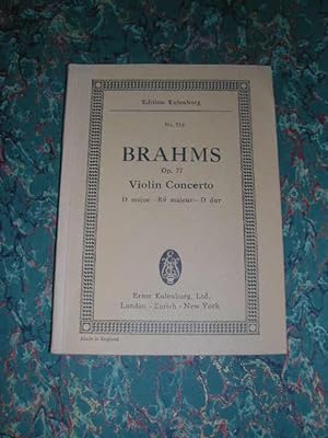No. 716 . Dedicated to Joseph Joachim. Brahms Op.77. Violin Concerto D major Foreword by Wilh. Al...