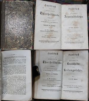 Image du vendeur pour Handbuch der gesamten Arzneimittellehre. Erste Abtheilung : Arzneimittellehre Zweite Abtheilung : Arzneiverordnungs= und Arzneibereitungslehre ; angebunden : Handbuch der gesammten Krankheits- und Heilungslehre. Erste Abtheilung : Die medizinischen Krankheiten mit Ausschlu der Hautausschlge. mis en vente par Antiquariat im OPUS, Silvia Morch-Israel