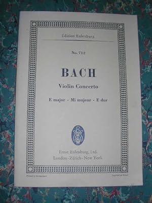 Bach Violin Concerto. E majo r- Mi majeur - E dur for Violin and String Orchestra by Johann Sebas...