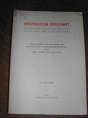 Immagine del venditore per Westflische Zeitschrift. Zeitschrift fr Vaterlndische Geschichte und Altertumskunde. venduto da Antiquariat im OPUS, Silvia Morch-Israel