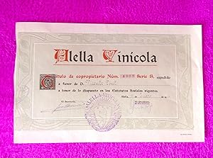 ACCION, ALELLA VINICOLA, AÑO 1954