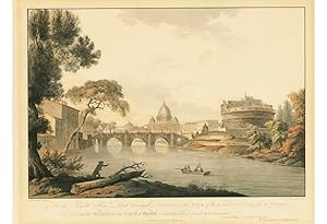 Bild des Verkufers fr ROME: To the Right Hon.ble Lord Viscount Duncannon, this View of the Castle of St. Angelo St. Peters-Church and the Bridge over the Tiber at Rome is most Humbly Dedicated by his Lordships most obliged & obedient Servants Wm. Beaumont & J. M. Barralet. zum Verkauf von Antiquariat Dasa Pahor GbR