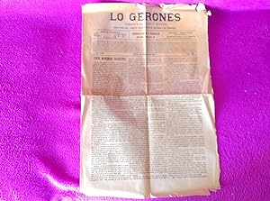 LO GERONES, PERIODICH DE AVISOS Y NOTICIES 1901, 5 DE DESEMBRE DE 1901, RAR