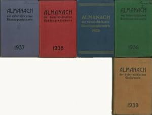 Almanach der österreichischen Bundesgendarmerie. [Konvolut für die Jahre 1935 bis 1939.]