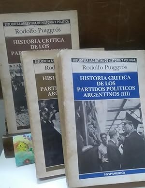 Historia Critica De Partidos Politicos 3 Tomos
