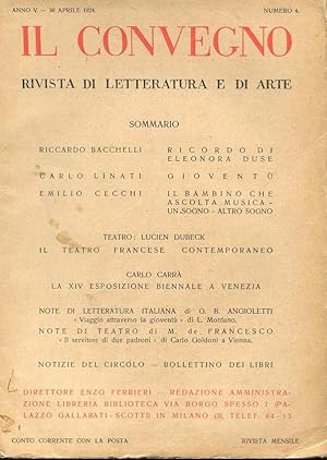 LA XIV ESPOSIZIONE BIENNALE DI VENEZIA, saggio sul numero 4 (pagine 203-208) del 30 aprile 1924 d...