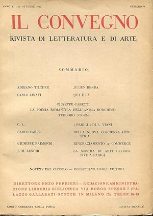 TEODORO STORM - LA POESIA ROMANTICA DELL'ANIMA BORGHESE - sul numero 9 (pagine 454-480) del 30 ot...