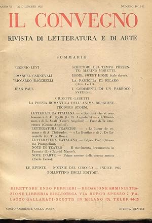 MARINO MORETTI - SCRITTORI DEL TEMPO PRESENTE - sul numero 10/12 (pagine 509-520) del 25 dicembre...