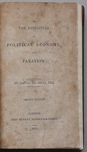 Bild des Verkufers fr On the Principles of Political Economy and Taxation. Second edition zum Verkauf von Peter Bichsel Fine Books