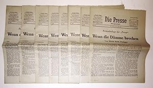 Wenn die Dämme brechen. (= Romanbeilage der Presse. 9 Nummern des 5. Jahrganges 1952 (Nr. 1054, 1...