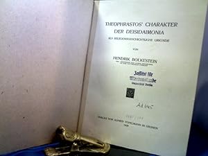 Imagen del vendedor de Theophrastos Charakter der Deisidaimonia als religionsgeschichtliche Urkunde. Religionsgeschichtliche Versuche und Vorarbeiten, XXI.Band 2. Heft. a la venta por Antiquariat Michael Solder