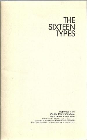 Seller image for The Sixteen Types, Reprinted from Please Understand Me for sale by Sabra Books