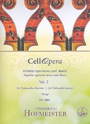 Bild des Verkufers fr CellOpera, fr 4 Violoncello. Vol.3 : Beliebte Opernarien und -duette. Schwierigkeitsgrad 3 zum Verkauf von AHA-BUCH GmbH