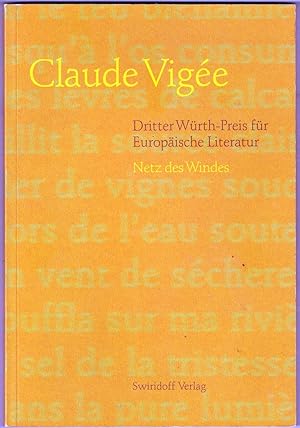 Seller image for Netz des Windes. Gedichte. Dritter Wrth-Preis fr Europische Literatur for sale by Antiquariat Andreas Schwarz