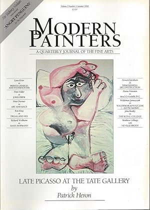 Bild des Verkufers fr MODERN PAINTERS A quaterly Journal of the Fine Arts - Volume 1 Number 2 Summer 1988 - Late Picasso at the Tate Gallery by Peter Heron zum Verkauf von ART...on paper - 20th Century Art Books