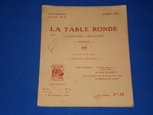 Seller image for LA TABLE RONDE. Revue Mensuelle. 2me anne N8. 25 Mai 1921 for sale by Emmanuelle Morin