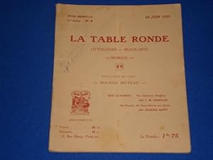 Seller image for La Table Ronde. Revue Mensuelle. 2me anne N9. 25 Juin 1921 for sale by Emmanuelle Morin