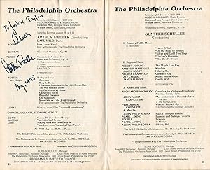 1978 Arthur Fiedler Signed Philadelphia Orchestra Program