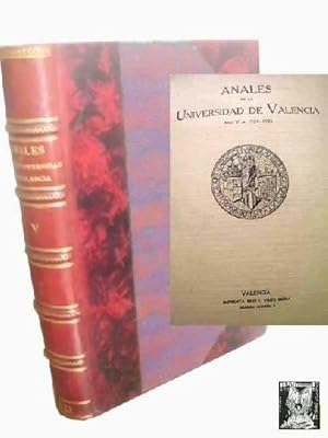 ANALES DE LA UNIVERSIDAD DE VALENCIA. AÑO V, 1924-1925