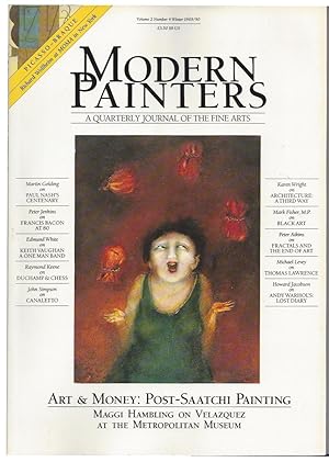 Bild des Verkufers fr MODERN PAINTERS A Quaterly Journal of the Fine Arts - Volume 2 Number 4 Winter 1989/90 - ART & MONEY: POST-SAATCHI PAINTING - MAGGI HAMBLING ON VELAZQUEZ AT THE METROPOLITAN MUSEUM zum Verkauf von ART...on paper - 20th Century Art Books