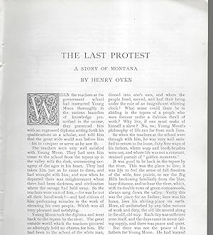 Imagen del vendedor de The Last Protest: A Story Of Montana a la venta por Legacy Books II