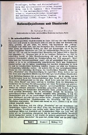 Nationalsozialismus und Staatsrecht Die weltanschaulichen, politischen und staatsrechtlichen Grun...