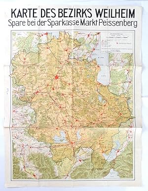 Karte des Bezirks Weilheim