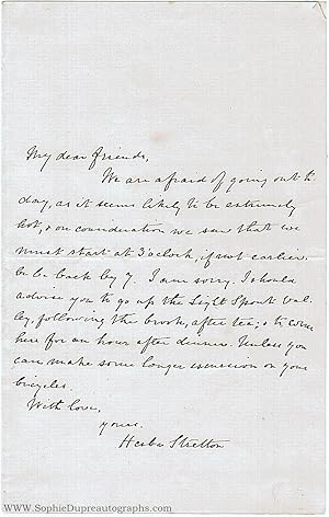 Autograph Letter Signed to 'My dear friends', (Hesba, 1832-1911, pen-name of Sarah Smith, Novelis...