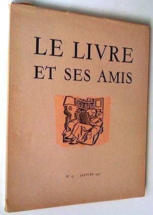 Immagine del venditore per Le Livre et ses amis, revue mensuelle de l'art du livre, 3e anne, no 15, janvier 1947 venduto da Claudine Bouvier